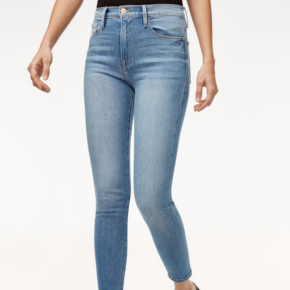 Frame high rise cigarette jeans NWT